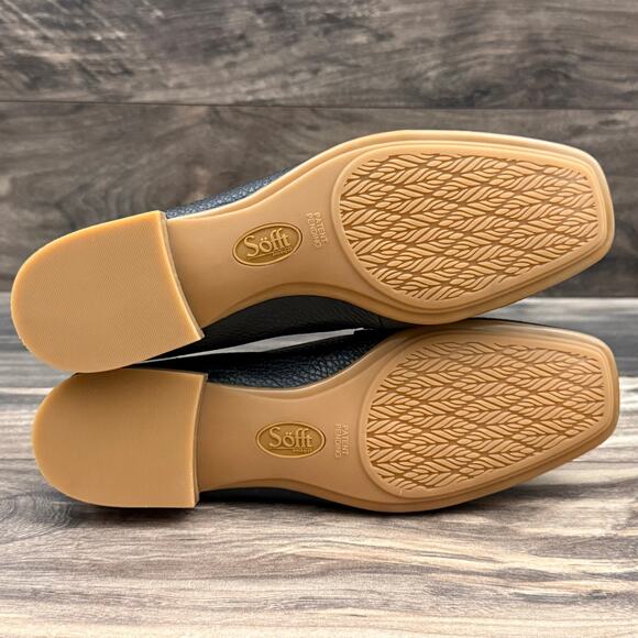 NIB Sofft Elinor 8M 39 Black Leather Moc Toe Penny Loafers Flats - Picture 8 of 10